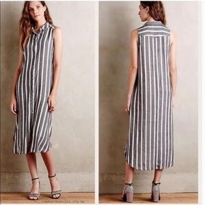 Anthropologie Holding Horses Sleeveless Button Down Dress Size 0